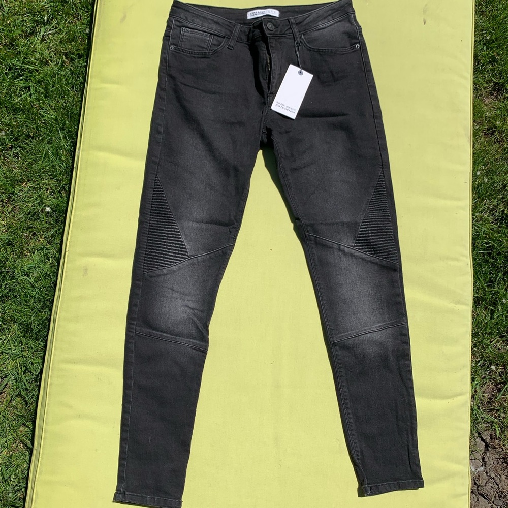 Zara basic z1975 denim crop skinny jeans